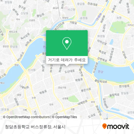 청담초등학교 버스정류장 지도