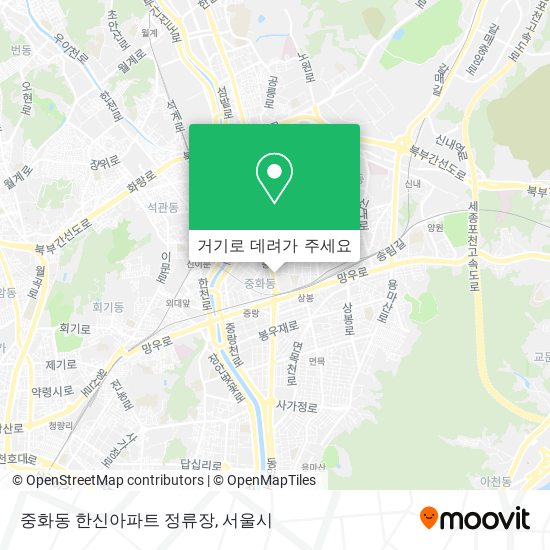 중화동 한신아파트 정류장 지도