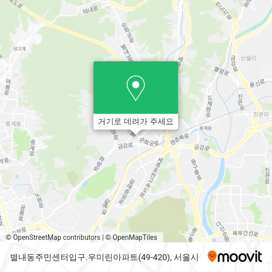 별내동주민센터입구.우미린아파트(49-420) 지도