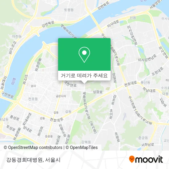 강동경희대병원 지도