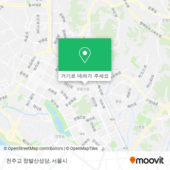 천주교 정발산성당 지도