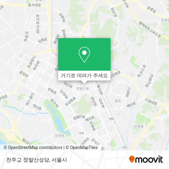 천주교 정발산성당 지도