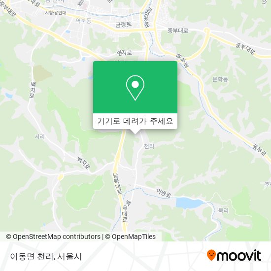 이동면 천리 지도