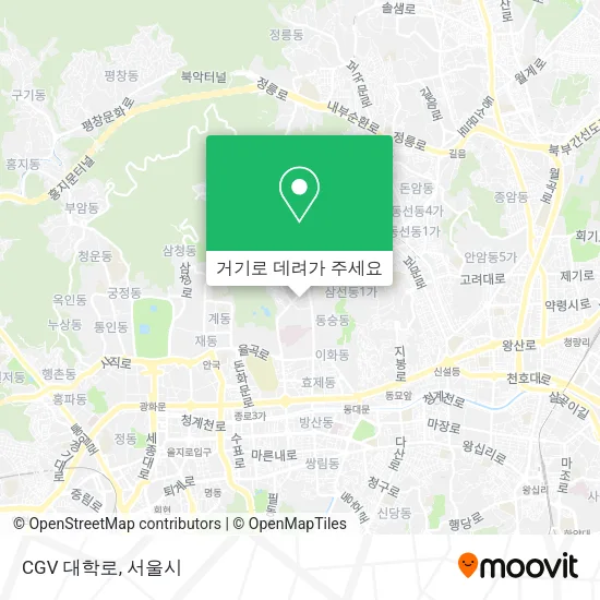 CGV 대학로 지도