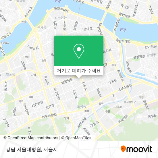강남 서울대병원 지도