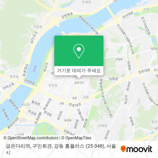 굽은다리역, 구민회관, 강동 홈플러스 (25-348) 지도