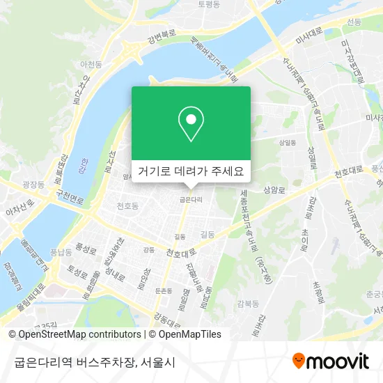 굽은다리역 버스주차장 지도