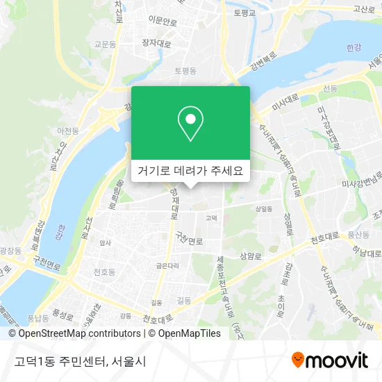 고덕1동 주민센터 지도