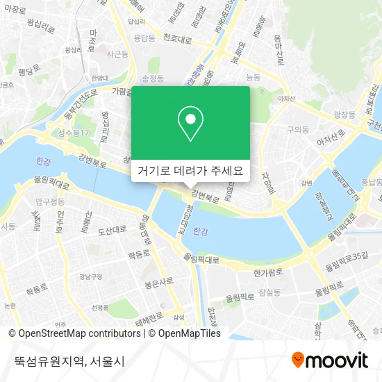 뚝섬유원지역 지도
