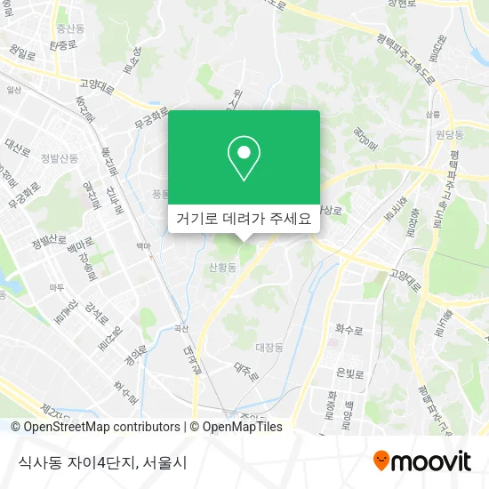 식사동 자이4단지 지도
