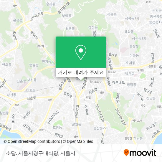 소담. 서울시청구내식당 지도