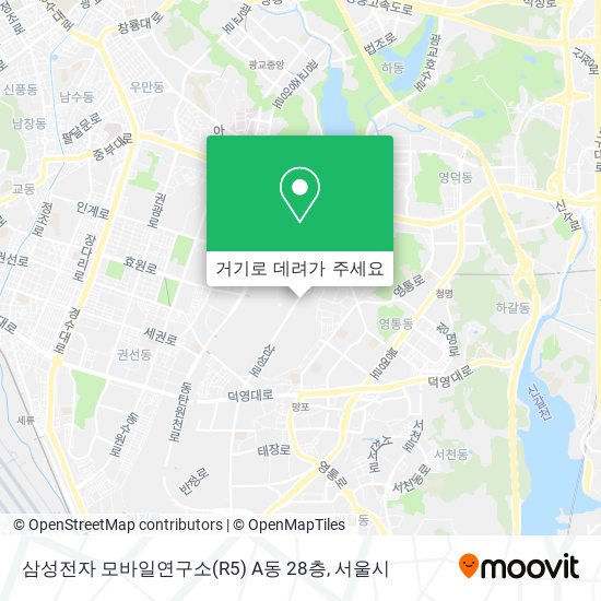 삼성전자 모바일연구소(R5) A동 28층 지도