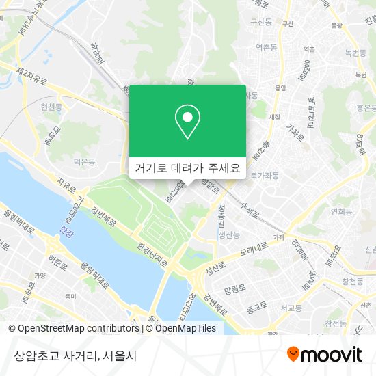 상암초교 사거리 지도