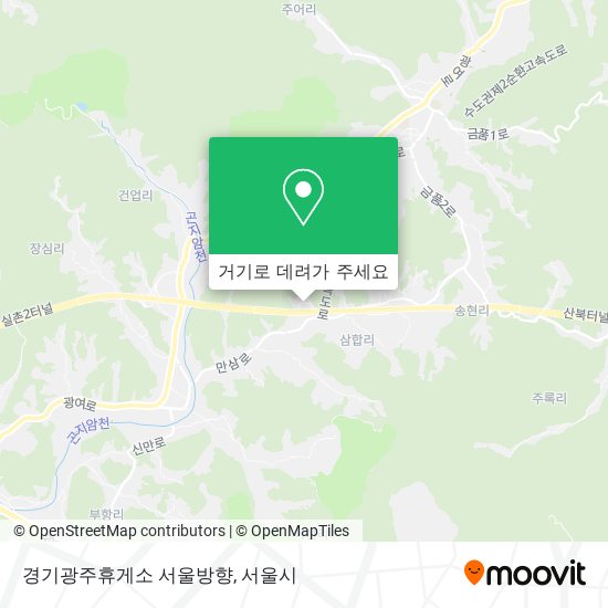 경기광주휴게소 서울방향 지도