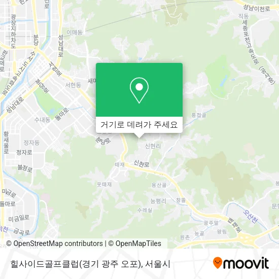 힐사이드골프클럽(경기 광주 오포) 지도
