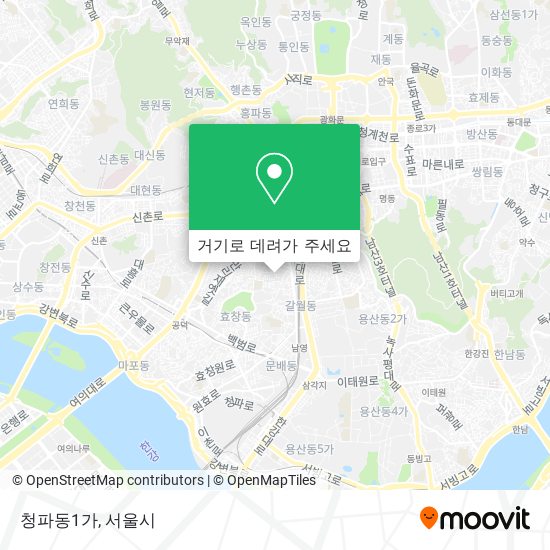 청파동1가 지도