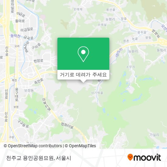 천주교 용인공원묘원 지도