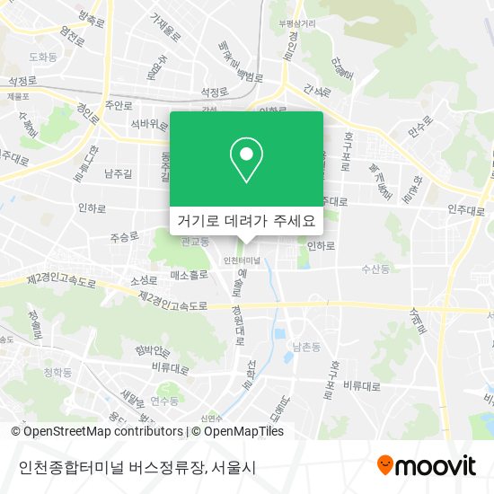 인천종합터미널 버스정류장 지도