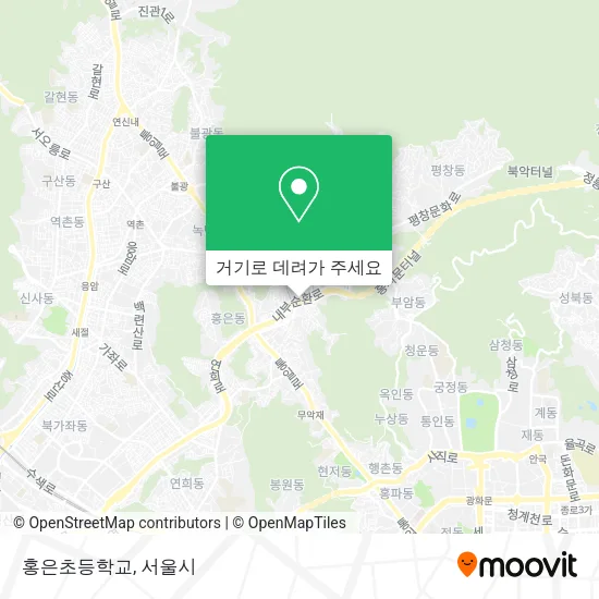 홍은초등학교 지도