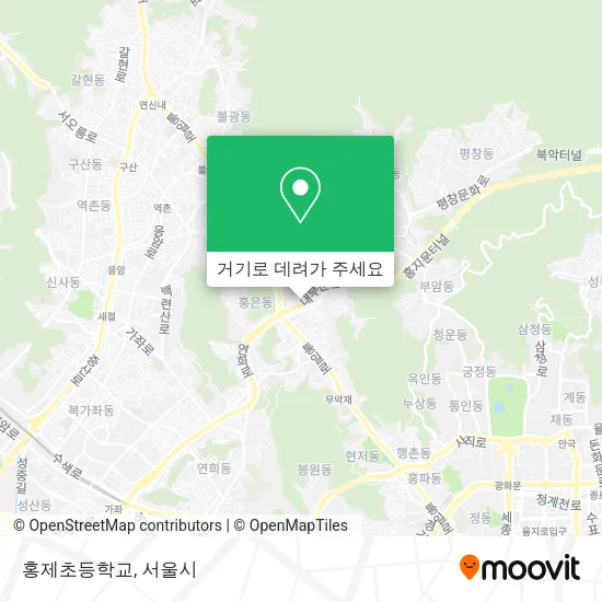 홍제초등학교 지도