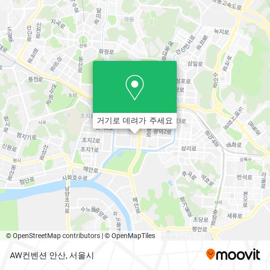 AW컨벤션 안산 지도
