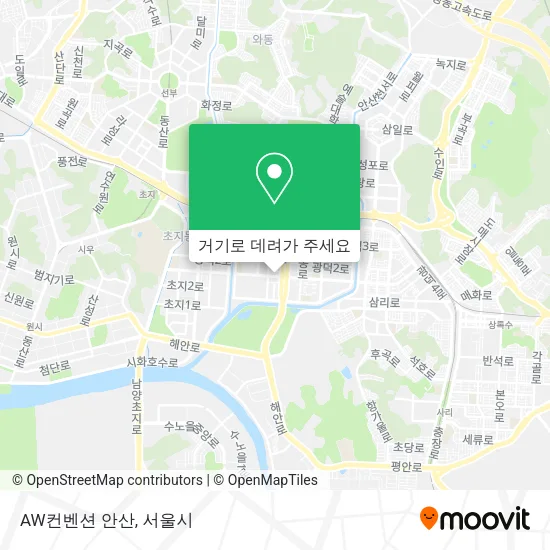 AW컨벤션 안산 지도