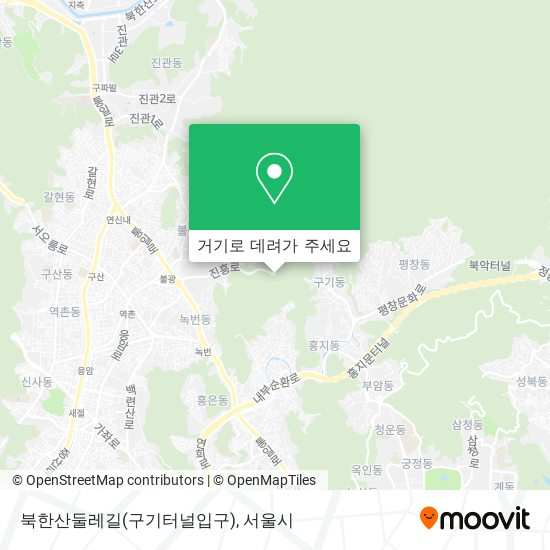 북한산둘레길(구기터널입구) 지도
