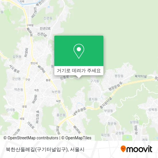 북한산둘레길(구기터널입구) 지도