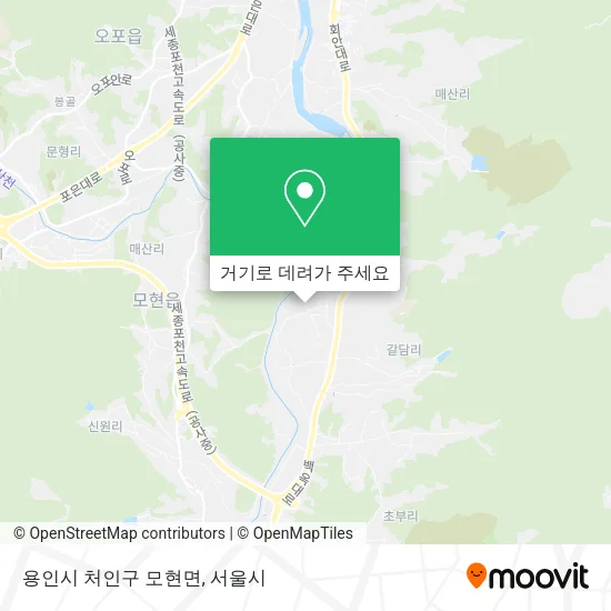 용인시 처인구 모현면 지도