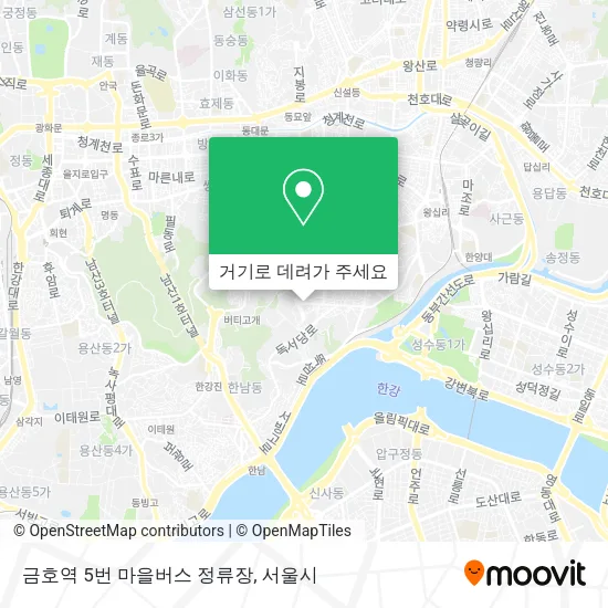 금호역 5번 마을버스 정류장 지도