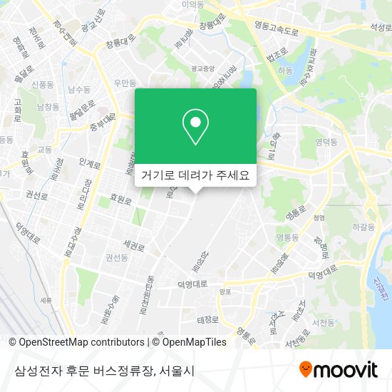 삼성전자 후문 버스정류장 지도