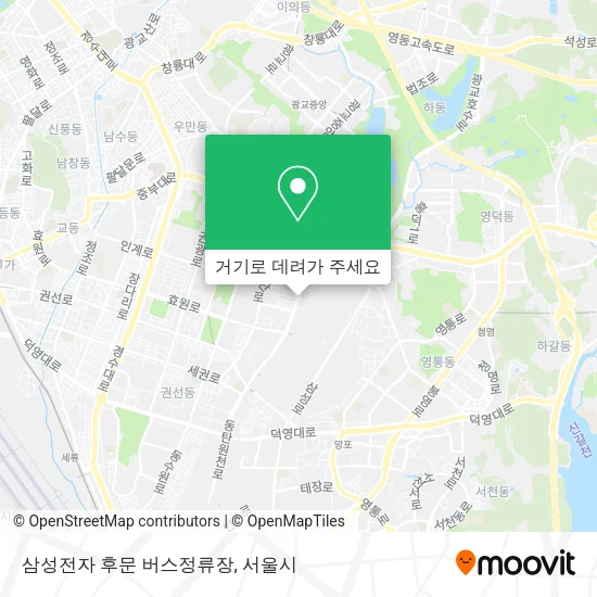 삼성전자 후문 버스정류장 지도