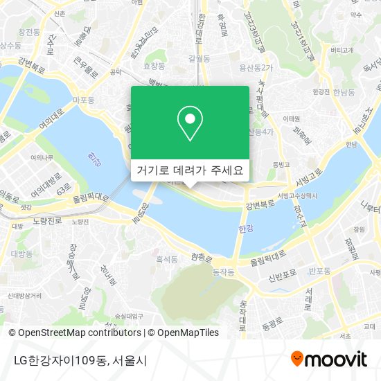 LG한강자이109동 지도