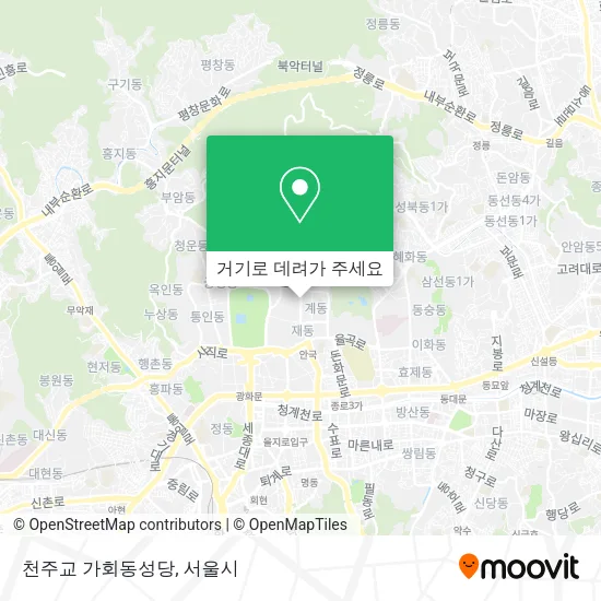 천주교 가회동성당 지도