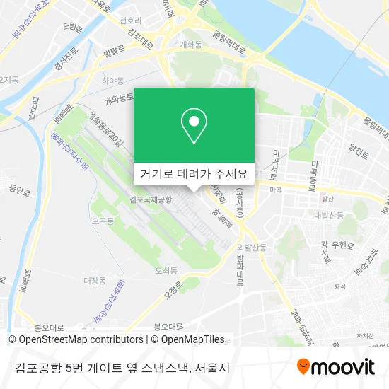 김포공항 5번 게이트 옆 스냅스낵 지도
