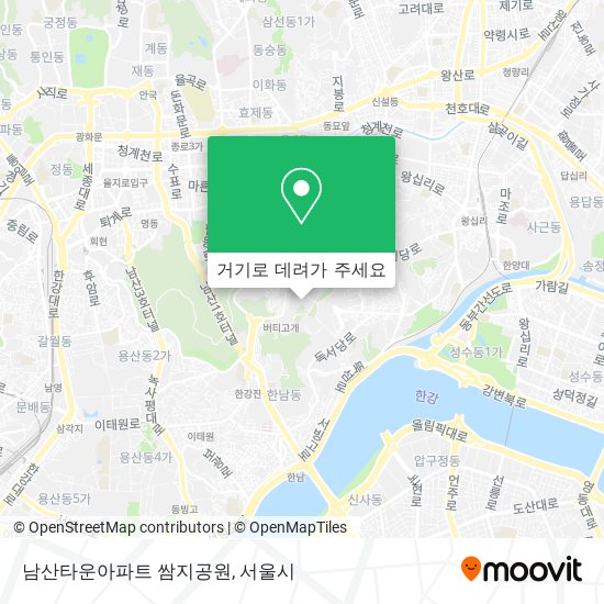 남산타운아파트 쌈지공원 지도