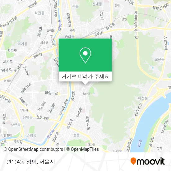 면목4동 성당 지도