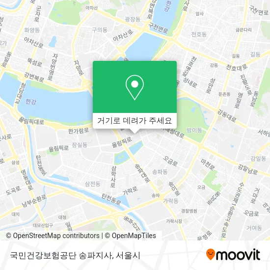 국민건강보험공단 송파지사 지도