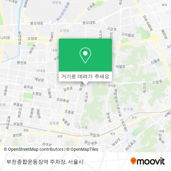 부천종합운동장역 주차장 지도