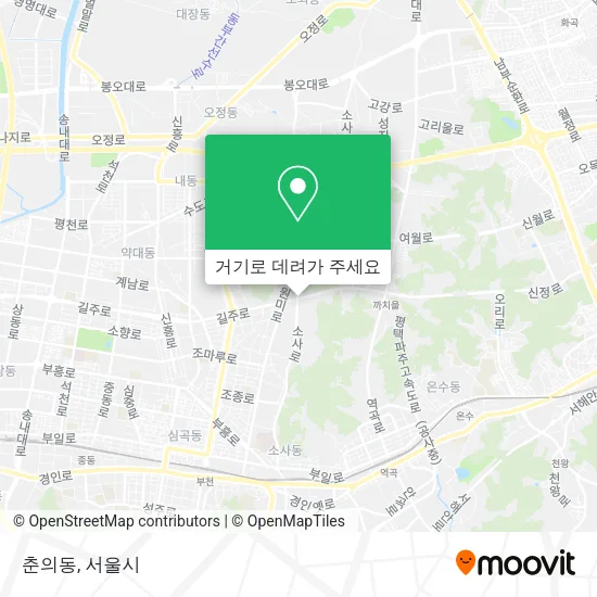 춘의동 지도