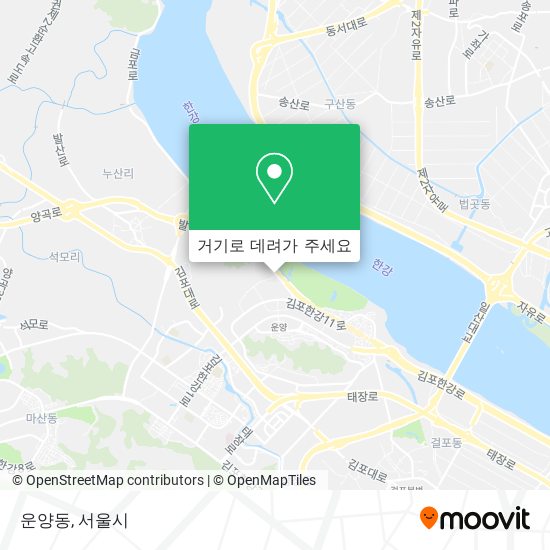 운양동 지도
