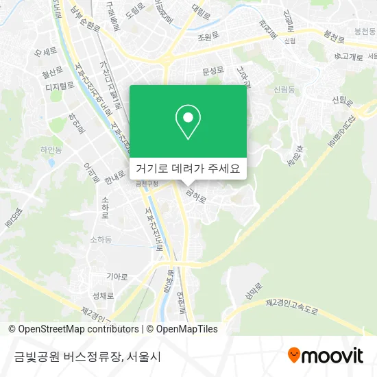 금빛공원 버스정류장 지도