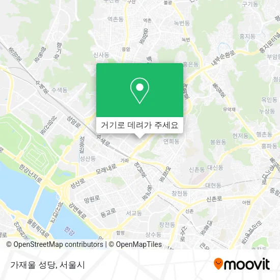 가재울 성당 지도