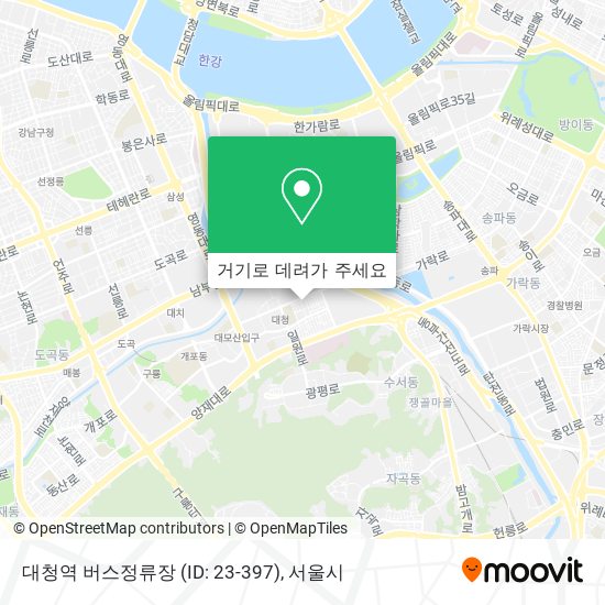 대청역 버스정류장 (ID: 23-397) 지도