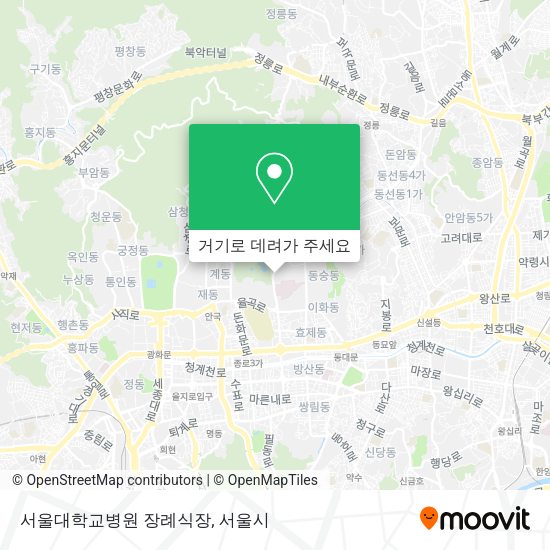 서울대학교병원 장례식장 지도
