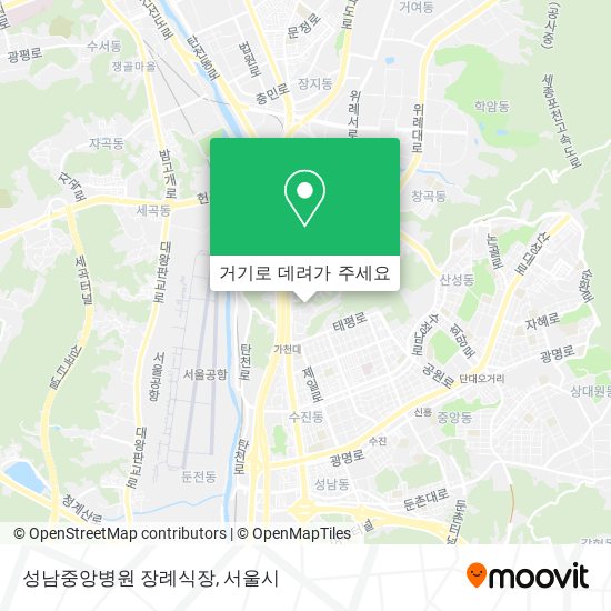 성남중앙병원 장례식장 지도
