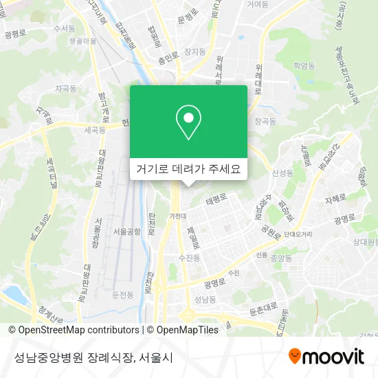 성남중앙병원 장례식장 지도
