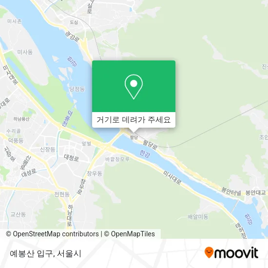 예봉산 입구 지도