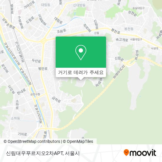 신림대우푸르지오2차APT 지도