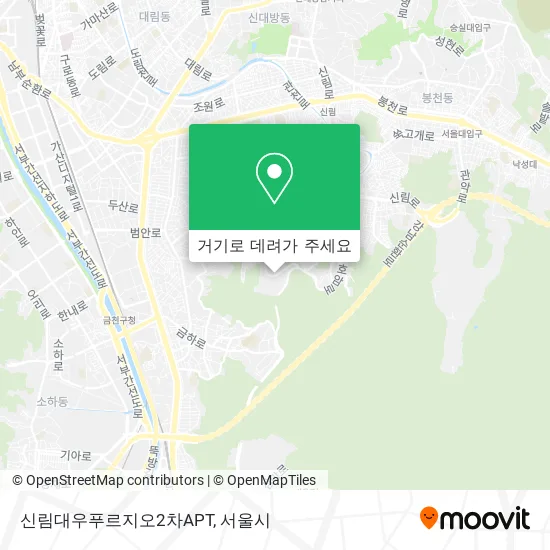 신림대우푸르지오2차APT 지도